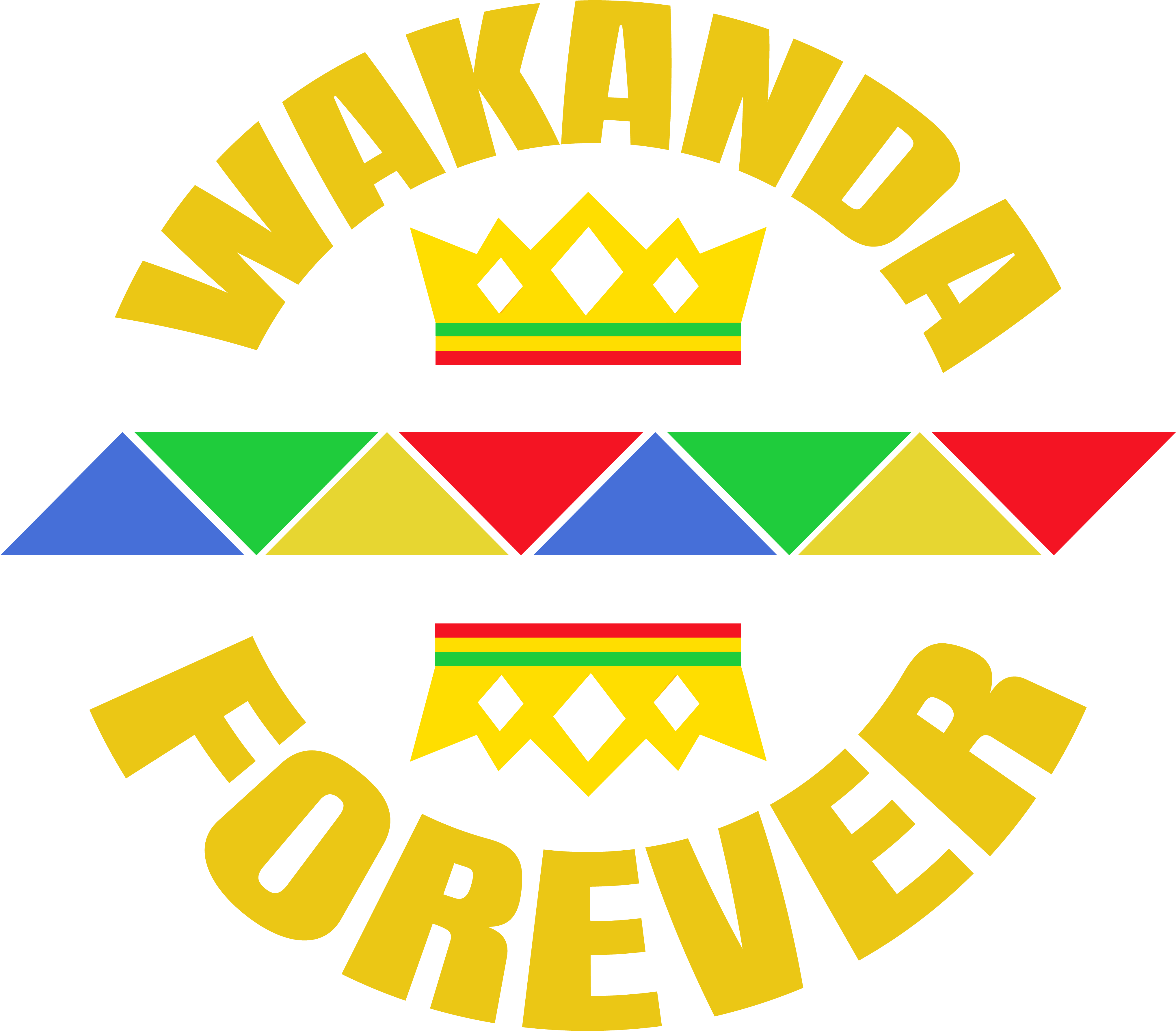 Wakanda Forever Tee - Circle (4500x5400), Png Download