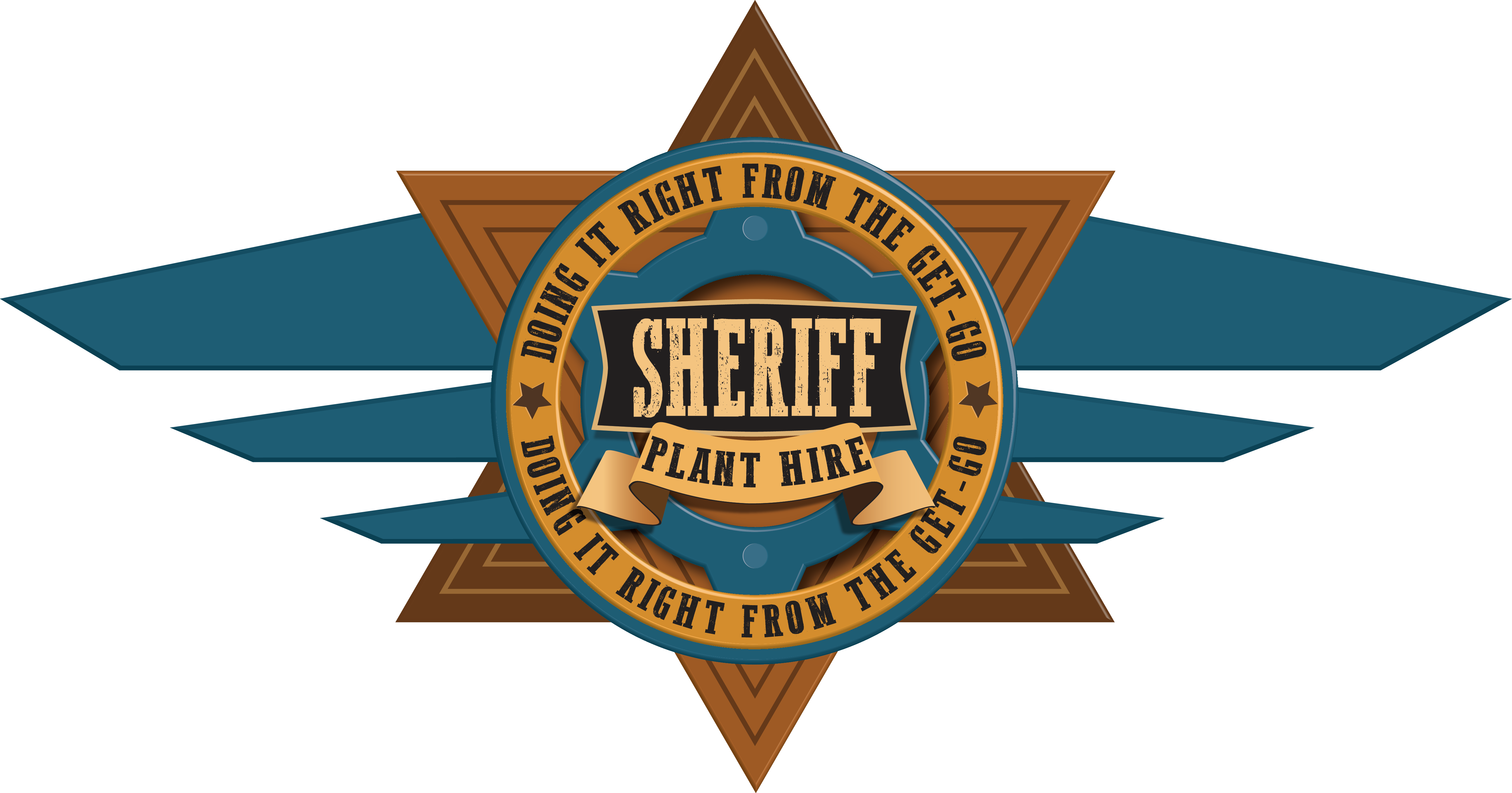 Sheriff Plant Hire Logo - Badge (5163x2710), Png Download