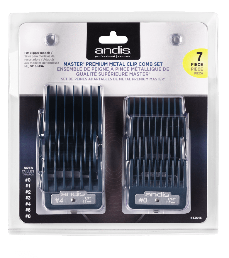 Master Premium Metal Clip Comb Set - Andis Premium Metal Guards (780x920), Png Download