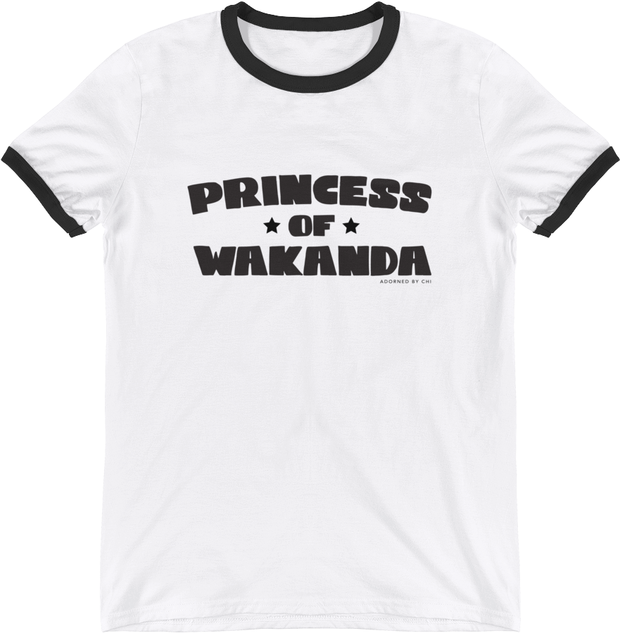 Adorned By Chi S "princess Of Wakanda" Unisex Ringer - Wakanda Princess Shirt (1000x1000), Png Download