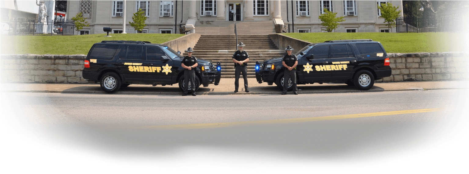 Image Of The Sheriffs Posing In Front Of The House - Boone County Police (1535x594), Png Download