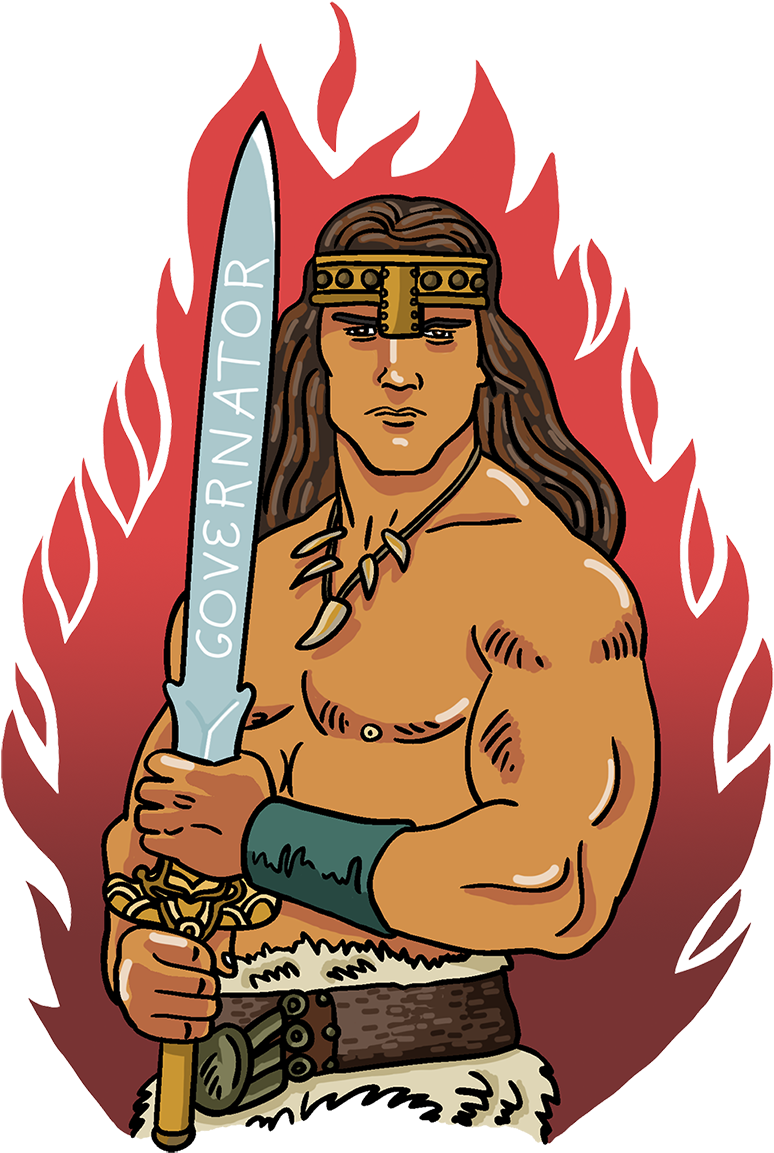 Arnold Schwarzenegger Clipart Transparent - Cartoon (837x1200), Png Download