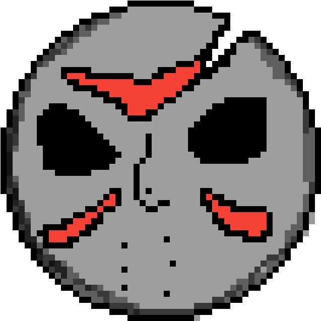 Jason Vorhees Mask - Pixel Art Gradient (1200x1200), Png Download