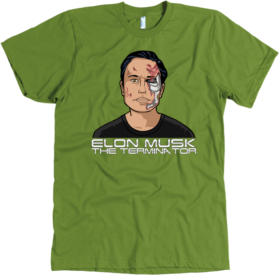 Elon Musk As The Terminator T-shirt - T-shirt (1024x1024), Png Download