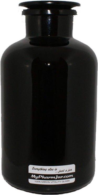 Miron Glass Curing Jar - Miron Uv Glass Ultraviolet Glass Herb Storage Jar 1/2oz (375x795), Png Download