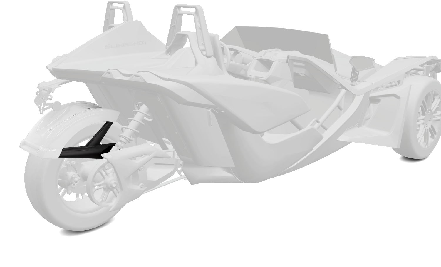 265mm Rear Fender - White Lightning (1500x1500), Png Download