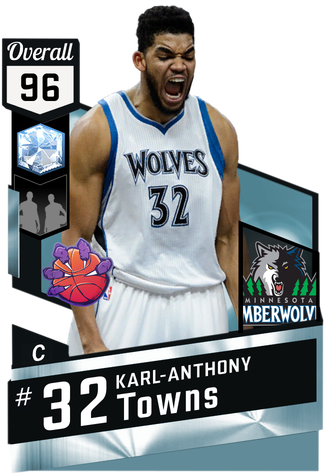 Karl-anthony Towns Diamond Card - Nba 2k Gilbert Arenas (325x475), Png Download