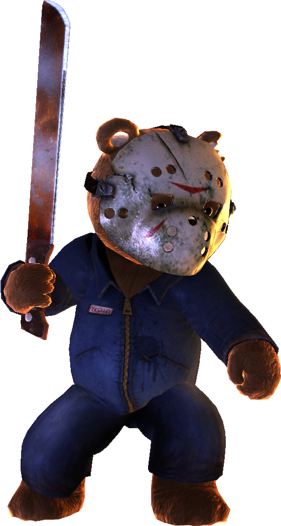 Jasonposeweapon01 - Naughty Bear Jason Voorhees (860x1116), Png Download