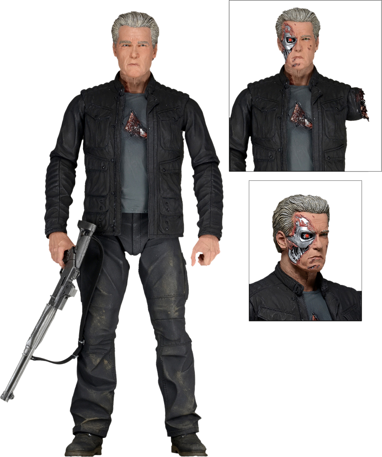 T-800 "pops" 7" Action Figure - Terminator Genisys Figure T 1000 (753x900), Png Download