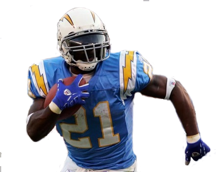 Nfl Player Cuts - Ladainian Tomlinson Powder Blue Jersey (450x353), Png Download