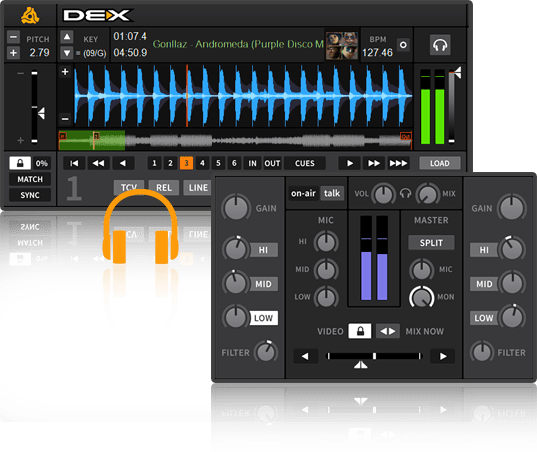 Dex 3 Transport And Mixer Controls - Transport (537x452), Png Download