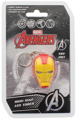Marvel Comics Light-up Keychain Iron Man - Iron Man Helmet Led Torch (400x400), Png Download