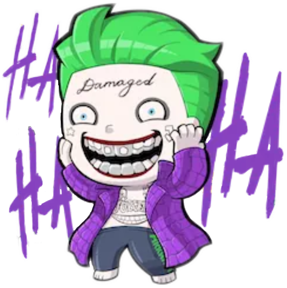 Joker Jokersmile Jokerbrother Hahaha Kelate Malaysianbo - Suicide Squad Facebook Stickers (587x589), Png Download