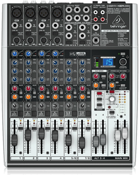 Behringer Xenyx X1204 - Behringer Xenyx Qx1204usb (640x599), Png Download