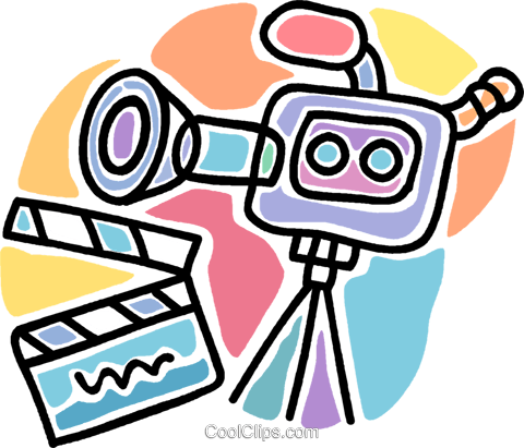 Motion Picture Camera With Clapper Board Royalty Free - Film (480x411), Png Download