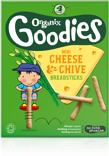 Cheese & Chive Breadstick - Organix Goodies Mini Cheese Crackers (500x535), Png Download
