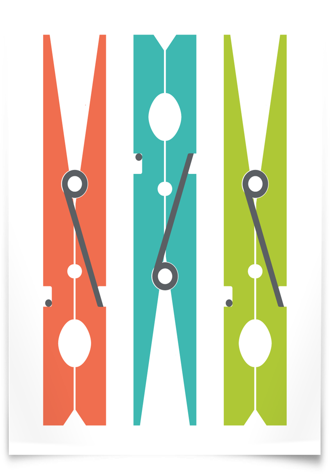 Clothespin Print - Laundry Room (620x510), Png Download