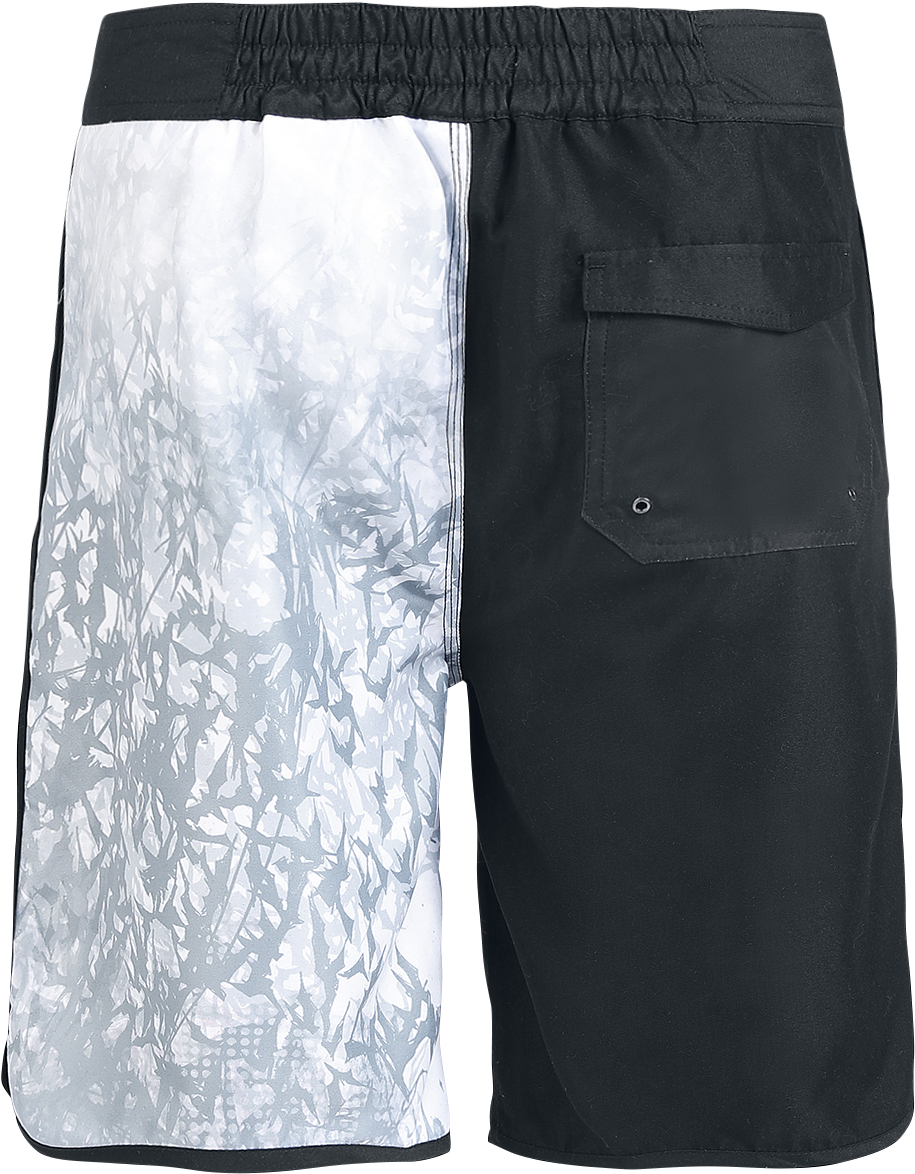 The Joker Hahaha Badeshorts Sort-hvid - Pocket (937x1200), Png Download