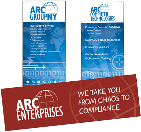 Arc Group Vertical And Horizontal 6 Foot Banners - Information Communication Technology (824x504), Png Download
