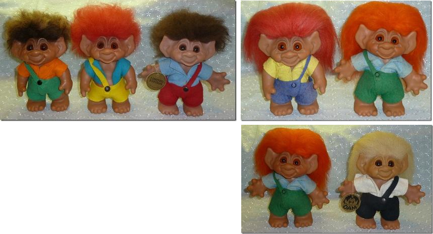 Limited Edition Girl Trolls- Shown Are Several Examples - Cartoon (858x465), Png Download
