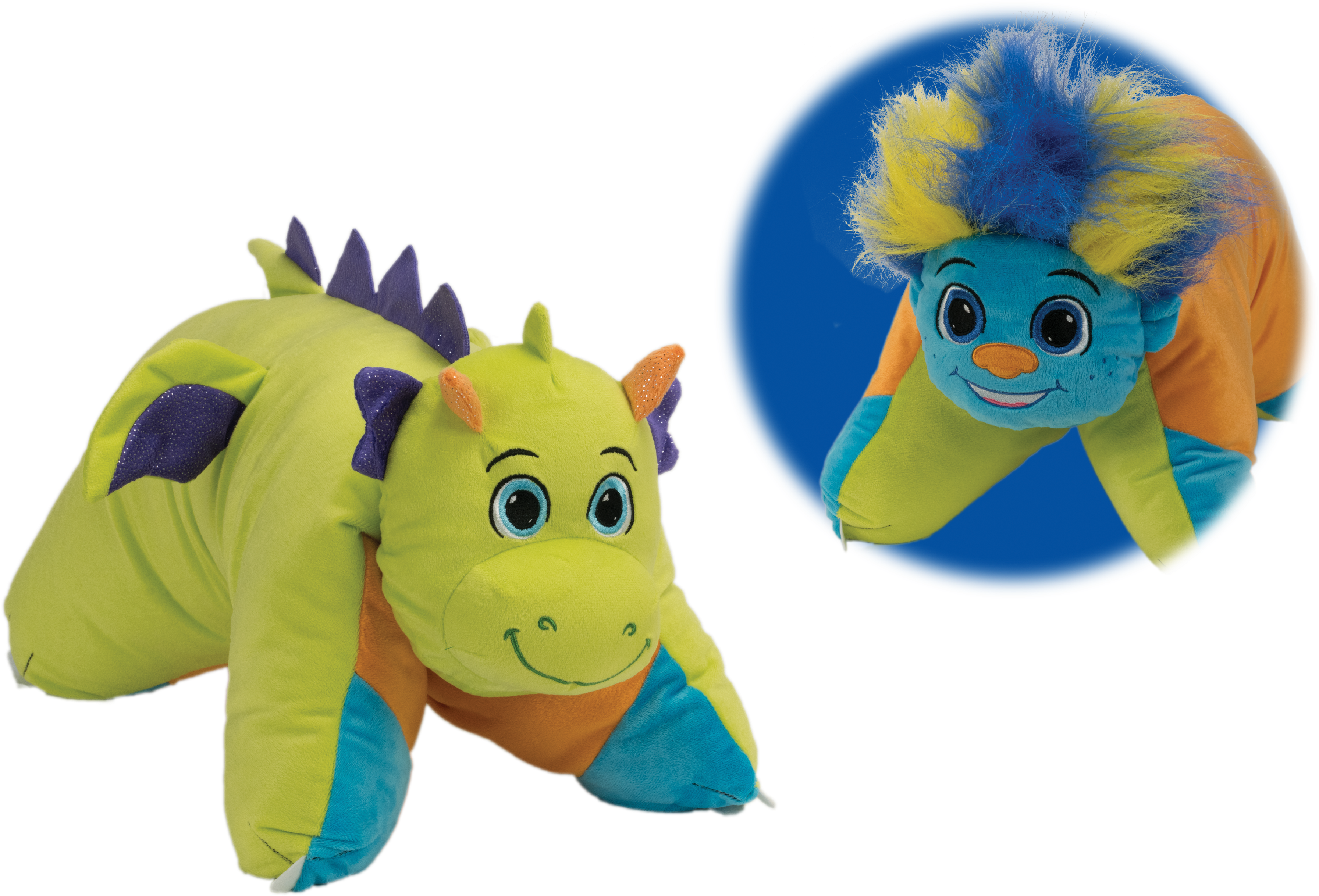 Flip 'n Play Friends 2 In 1 Plush To Pillow Troll To - 1toy Мягкая Игрушка Вывернушка 2 В 1 Единорог-дракон (3900x2700), Png Download