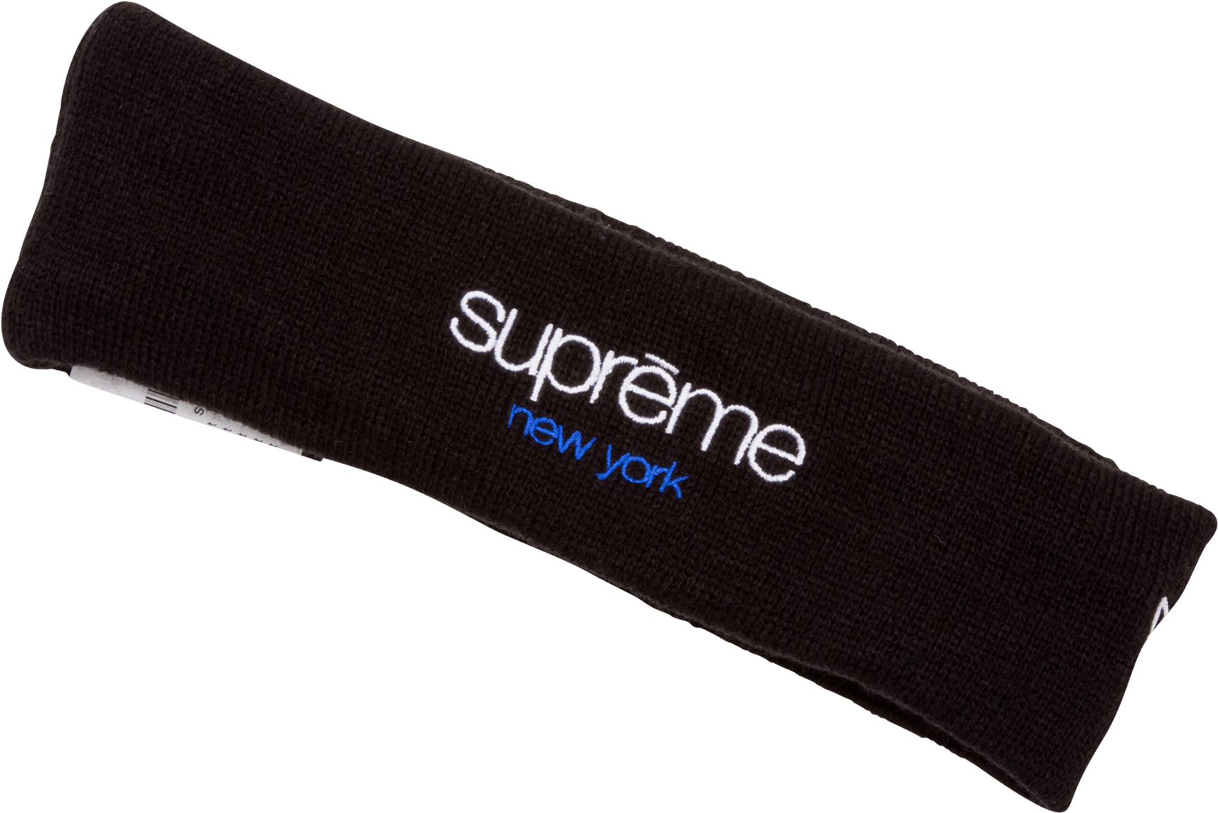 Download Supreme New Era Classic Logo Headband One Size Black PNG