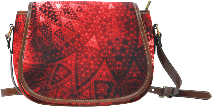 Red Lace Fractal Saddle Bag/small Saddle Bags, Red - Custom Harry Potter Saddle Bag Womens Purse Waterproof (1000x1000), Png Download
