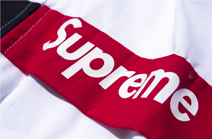 White And Red Supreme Jacket (900x900), Png Download