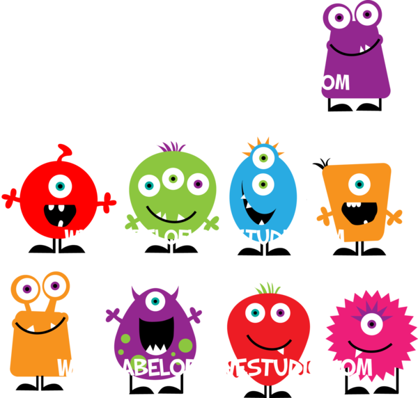 Cute Monster Personalized Cup - Monster Clip Art (600x572), Png Download