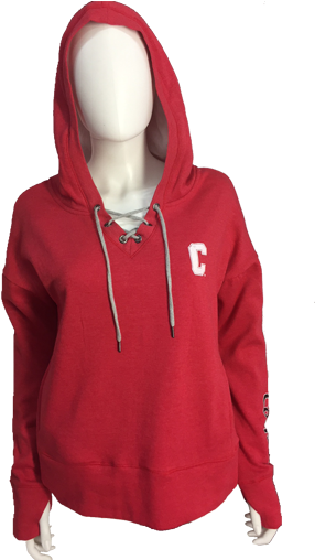 Women's Lace Up Hoodie - Hoodie (380x507), Png Download
