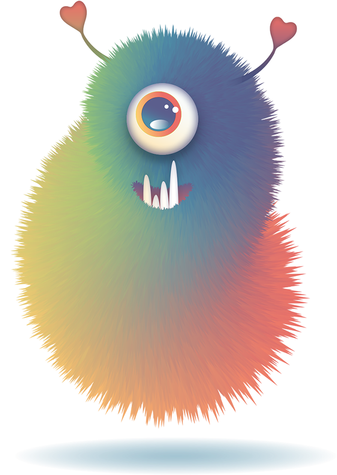 Adobe Create On Twitter - Cute Monsters Project (1200x1013), Png Download