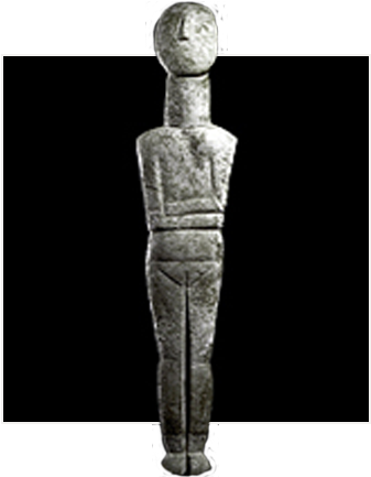 180 - Cycladic Female Figurine (canonical Type, Spedos Variety) (360x432), Png Download
