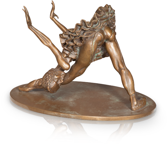 Ballerina Sculpture (602x513), Png Download