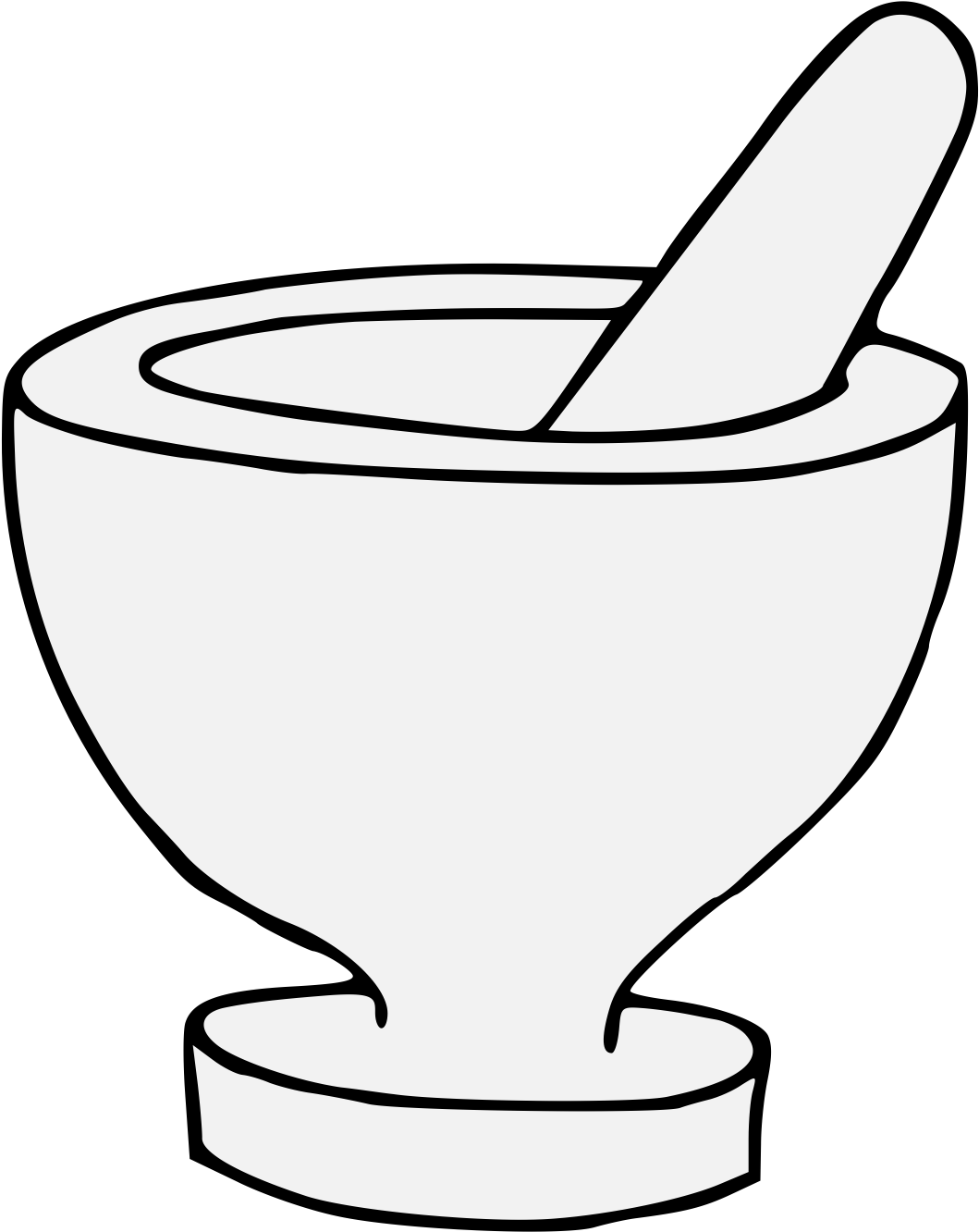 Mortar And Pestle (1106x1349), Png Download