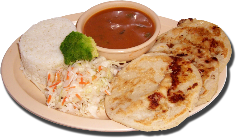Visita Nuestro Pupuseria - Plato De Pupusas Png (800x482), Png Download