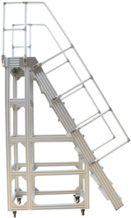 Modular Aluminum Staircase, Platform, Handrail For - Stairs (350x350), Png Download