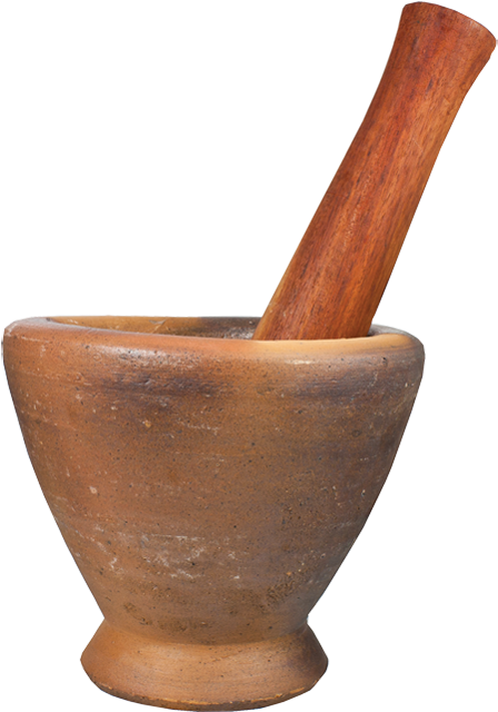 Clay Mortar Pestle - Clay (640x640), Png Download