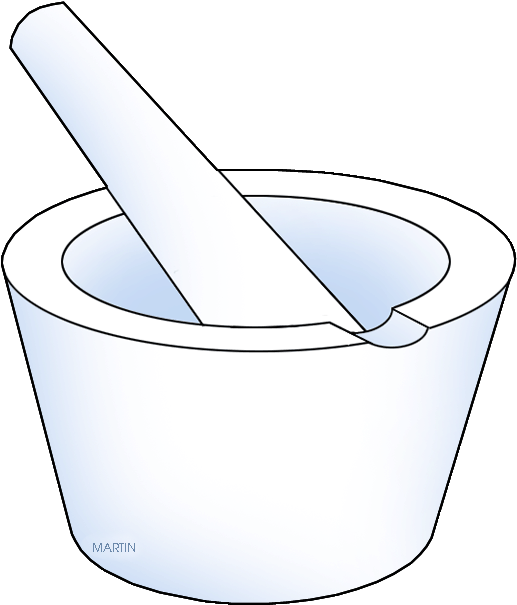 Mortar And Pestle - Mortar And Pestle Chemistry Png (577x648), Png Download