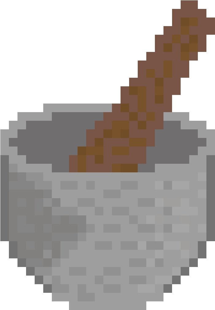 Download Mortar And Pestle Alien Emoji Pixel Art PNG Image with No Background