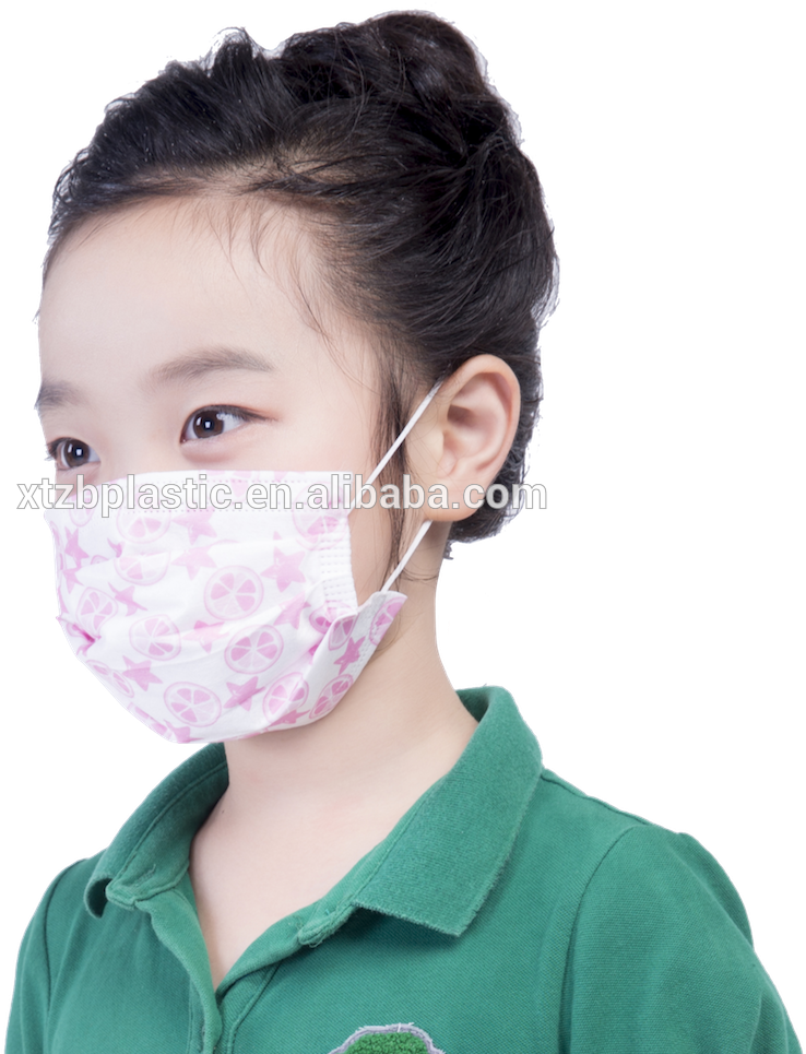 Disposable Children Cartoon Face Mask Thailand Pinted - Dust (959x960), Png Download