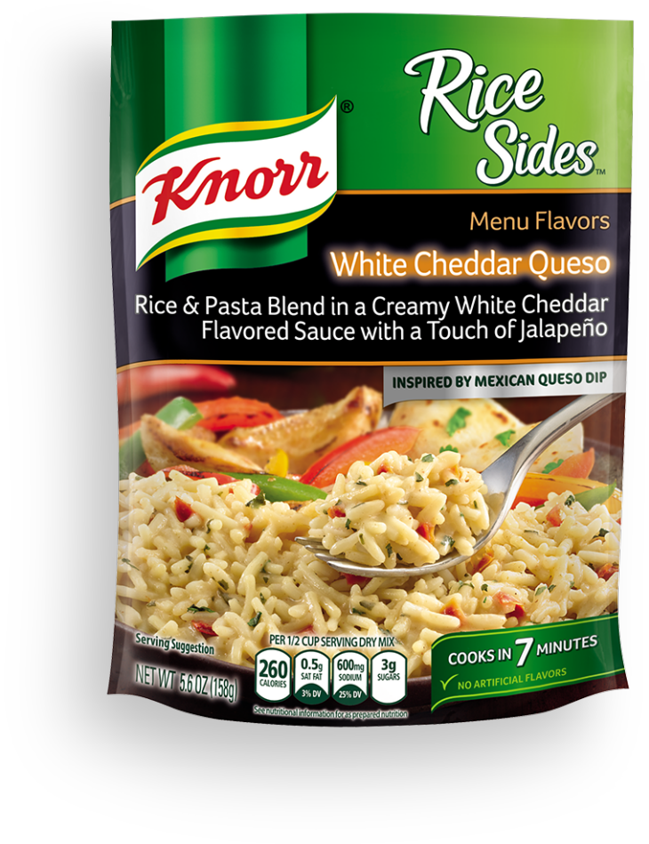 Knorr White Cheddar Queso Rice (985x985), Png Download