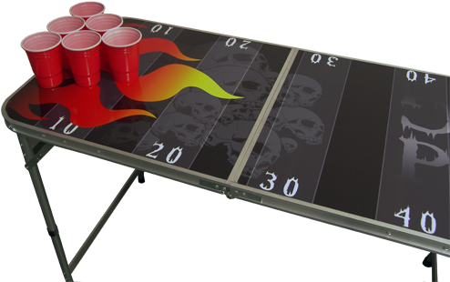 Grey Beer Pong Table (500x500), Png Download
