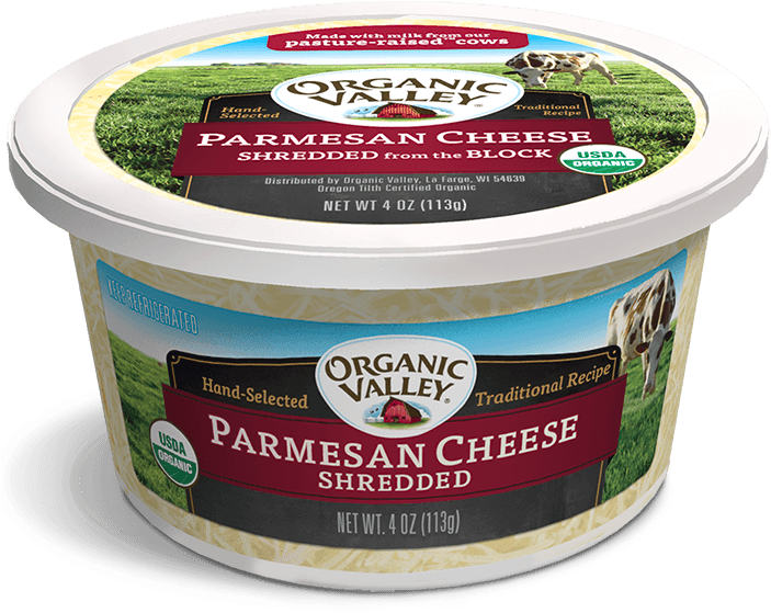 Organic Shredded Parmesan Cheese - Organic Parmesan Cheese (704x704), Png Download