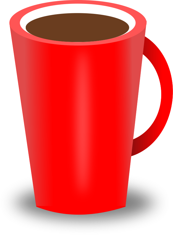 Red Mug Of Tea (585x795), Png Download