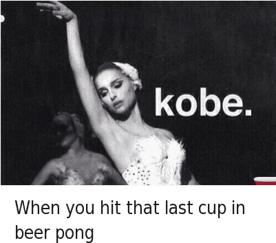 Cool Beer Pong Tables - Natalie Portman White Swan (400x366), Png Download