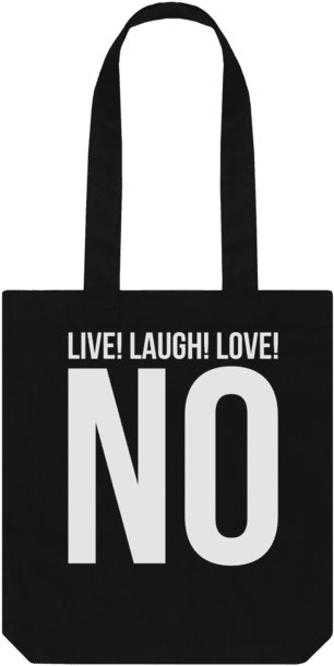 Black Live, Laugh, Love Tote Bag (640x674), Png Download