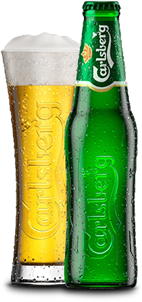 Carlsberg - Carlsberg Bottle With Glass (323x500), Png Download