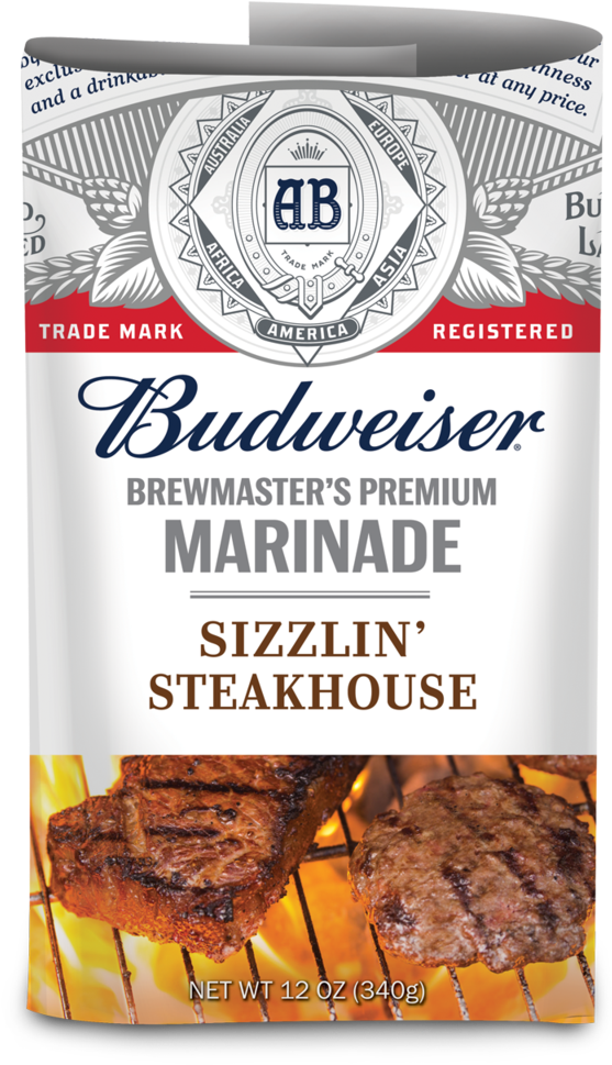 Budweiser Sizzlin' Steak Marinade - Budweiser Buffalo Chicken Marinade (640x1024), Png Download