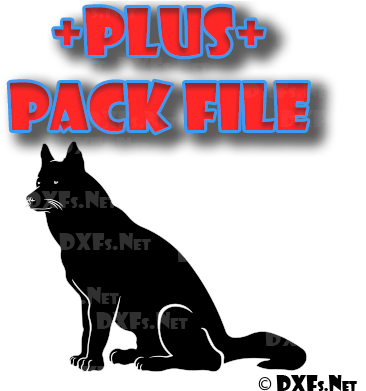 Dxf301-p Sitting Dog Silhouette Design For Cnc Cutting - Half Circle Design Cnc (400x400), Png Download