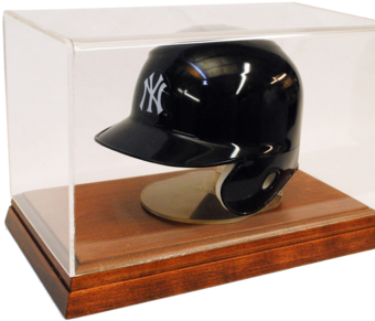 New York Yankees Mini Helmet And Display Case - Hardwood (352x352), Png Download